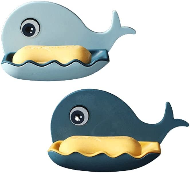 Little Whale Self-Draining Soap Holder | Waterfall Soap Dish & Drain Storage Rack for Bathroom, Shower & Kitchen - Image 6