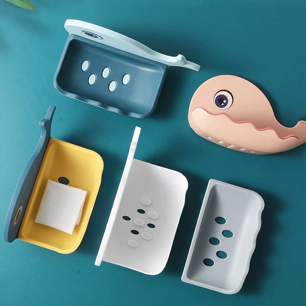 Little Whale Self-Draining Soap Holder | Waterfall Soap Dish & Drain Storage Rack for Bathroom, Shower & Kitchen - Image 2