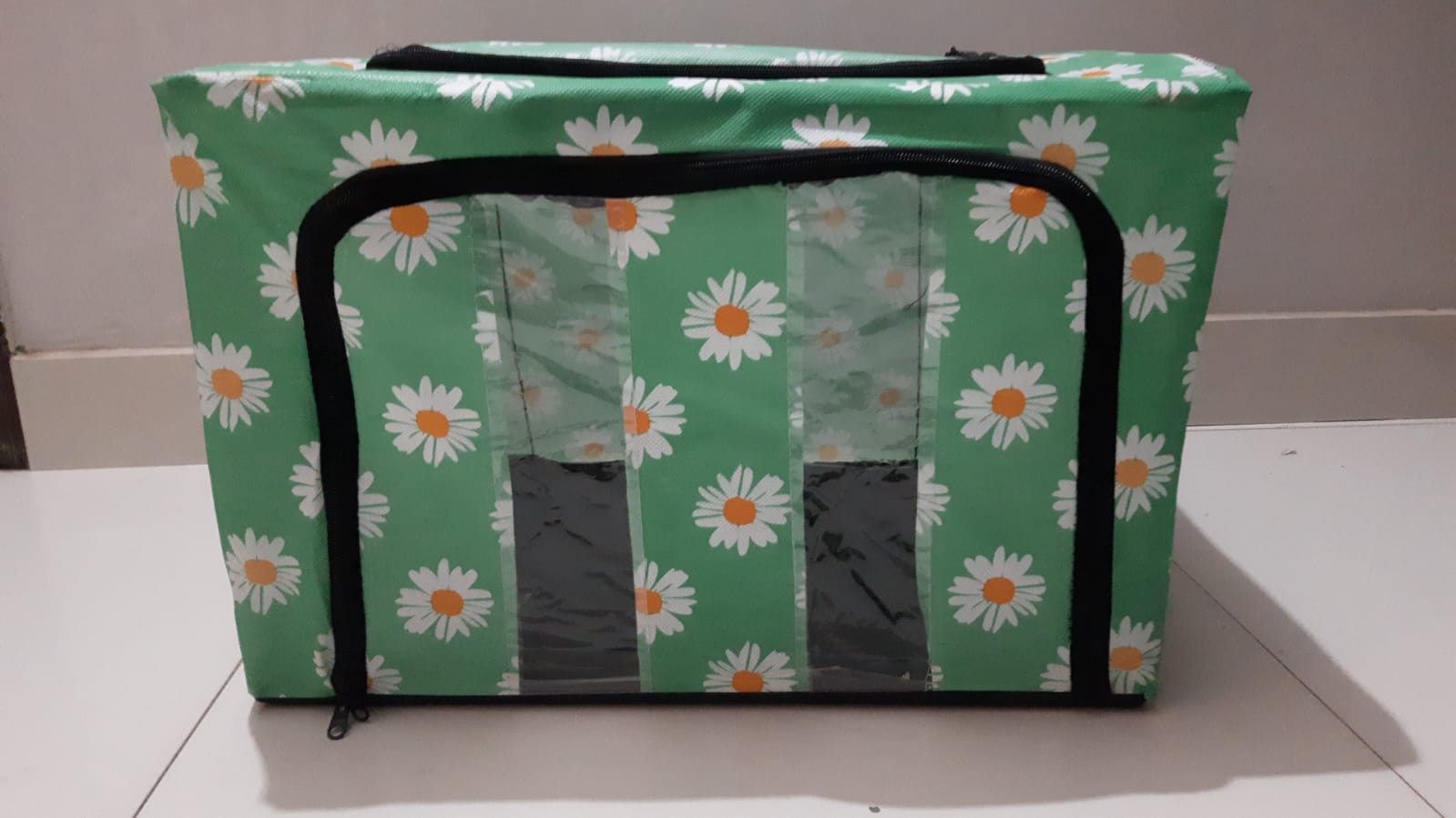 Foldable Metal Frame Clothes Storage Organizer Bag – Large Capacity Fabric Wardrobe Box with Zipper & Clear Window - Image 5