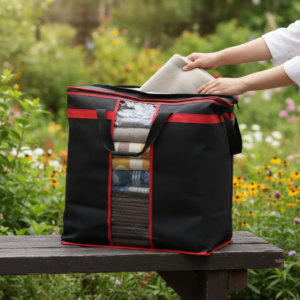 Large Storage Bag Organizers – Heavy-Duty Clothes & Blanket Storage Solution | Foldable, Spacious, Durable