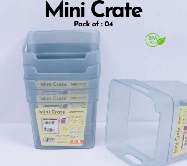 4-Piece Refrigerator Food Storage Box Set (0.6L Each) | Stackable Fridge Organizer Bins with Lids for Fruits, Vegetables & Meal Prep