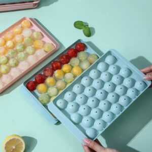 Round Ice Cube Tray & Mini Ice Sphere Maker with Storage Container | Reusable Ice Ball Mold for Drinks, Juice & Cocktails